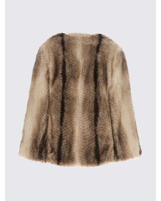 Twinset Brown Fur Coat