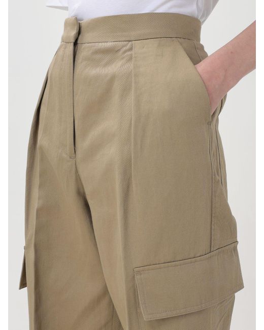 Pantalone cargo in misto lino di Calvin Klein in Natural