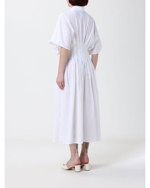 Liviana Conti White Midi Shirt Dress