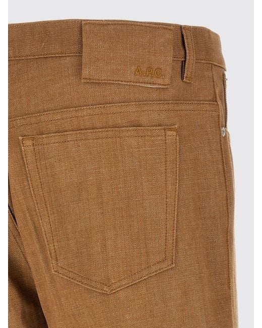 A.P.C. Natural Cotton Denim Straight Jeans for men