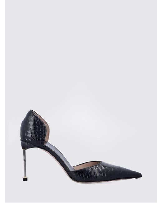 Tom Ford White D'Orsay Python Print Leather Pumps