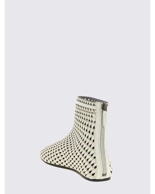 Isabel Marant White Ferix Perforated Heart Leather Ankle Boots