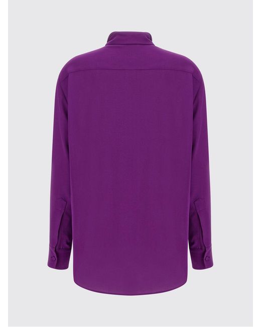 Balenciaga Purple Silk Shirt