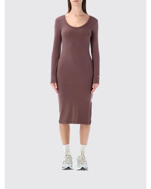 Nike Purple Technical Fabric Dress With Logo