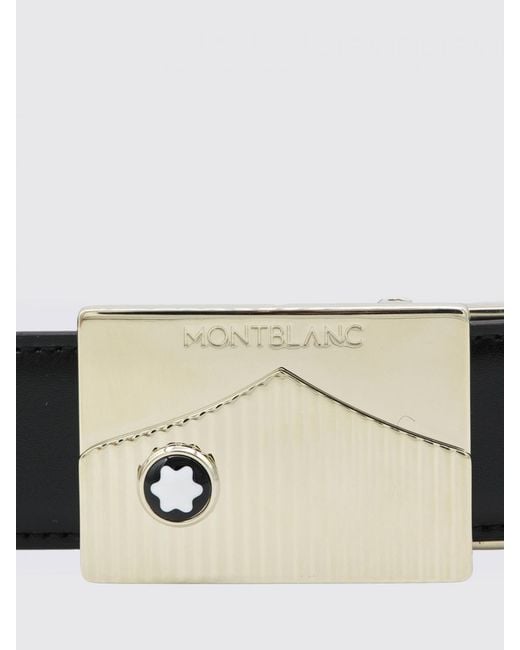 Montblanc White Leather Belt for men