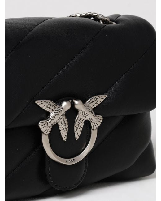 Pinko Black Love Puff Mini Quilted Nappa Bag