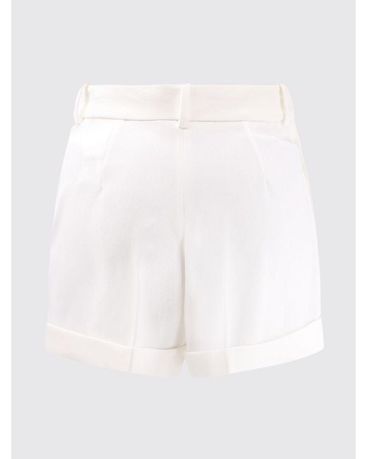 Elisabetta Franchi White Crêpe Shorts