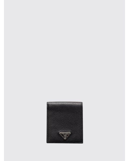 Prada White Grained Leather Wallet for men