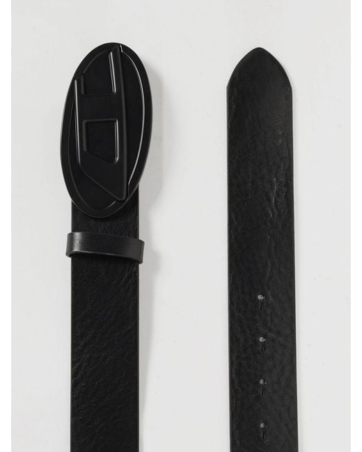 DIESEL Black B-1Dr 2.0 Leather Belt