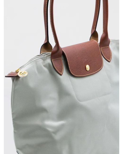 Longchamp Gray Le Pliage Original L Nylon Bag