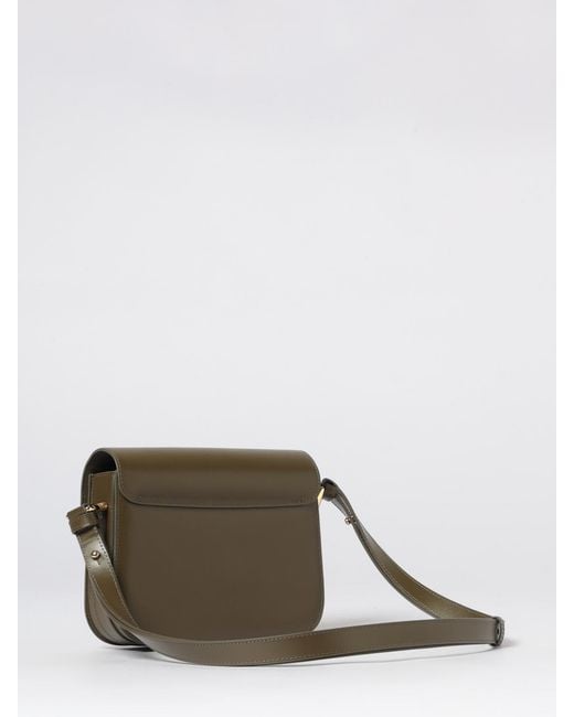 A.P.C. Gray Grace Small Leather Bag