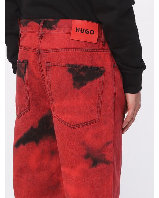 Jeans uomo colore da Uomo di BOSS by HUGO BOSS in Rosso | Lyst
