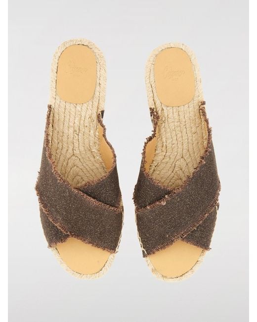 Castaner Brown Palmera Crossstrap Espadrille Slides
