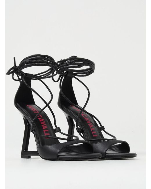 Just Cavalli Black Heeled Sandals