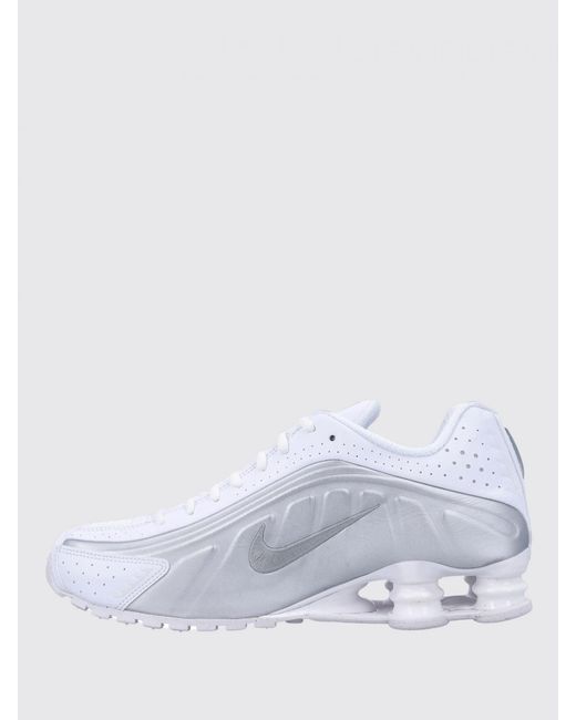 Nike White Shox R4 Mesh And Rubber Sneakers for men