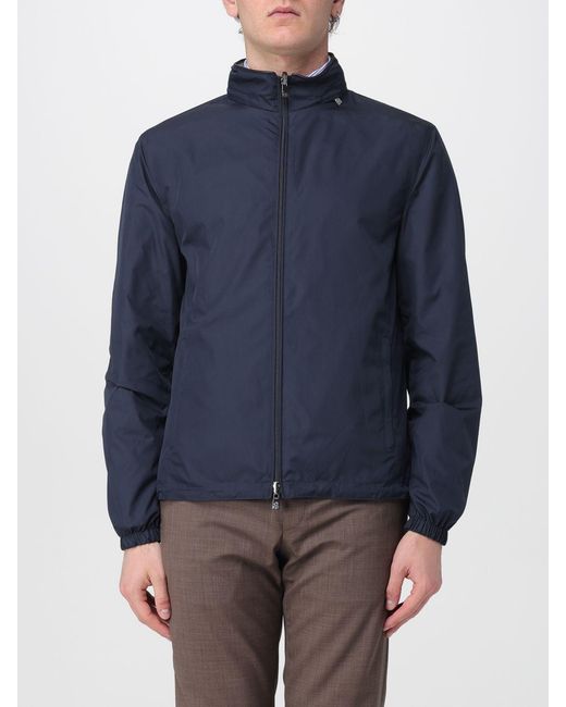 Corneliani Blue Reversible Technical Fabric Jacket for men