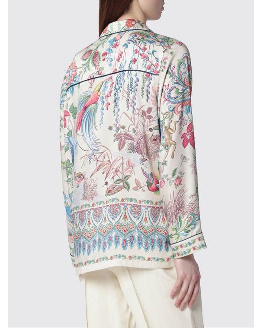 Etro White Paisley Print Twill Shirt