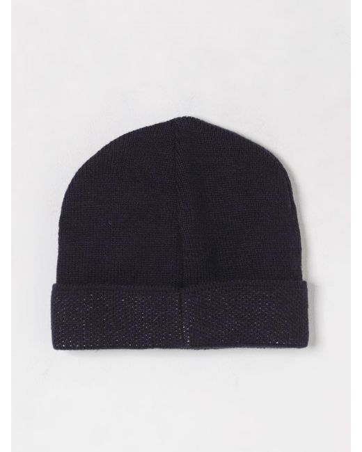Karl Lagerfeld Blue Knit Beanie With Logo for men