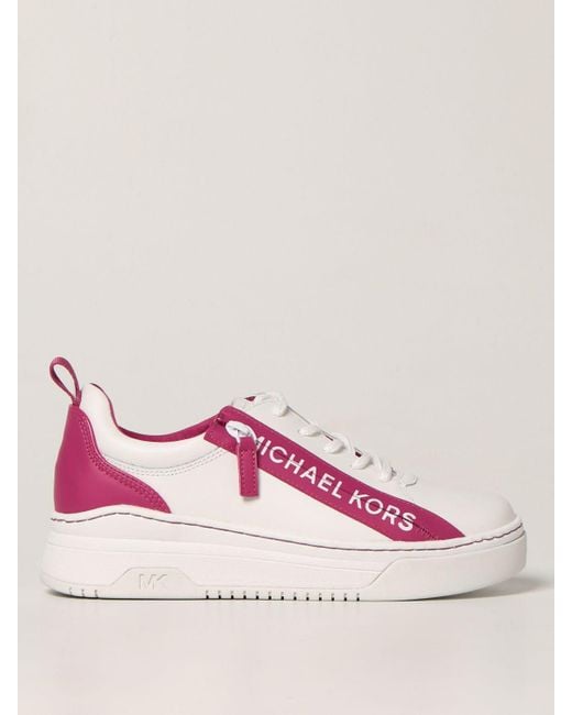 Michael Kors Pink Michael Leather Sneakers