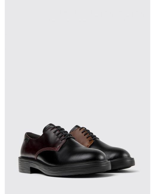 Camper Black Twins Derby Shoes