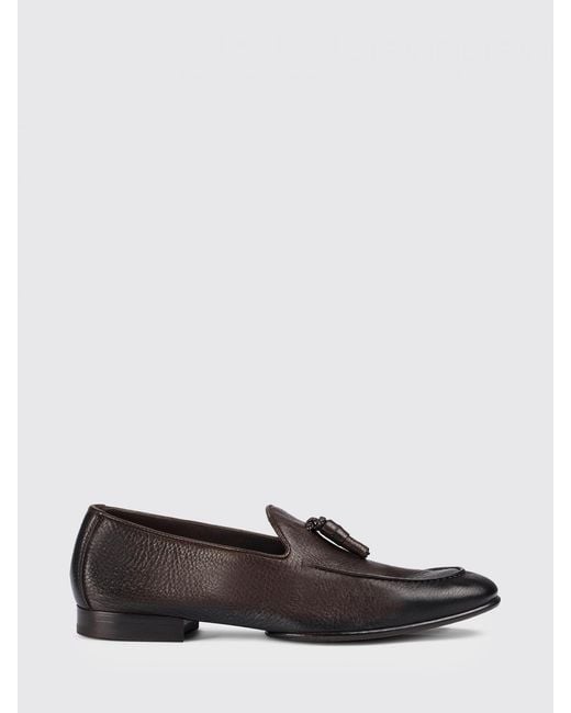 Doucal's White Hammered Leather Loafer With Tassels for men