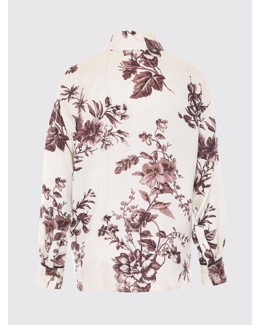 Liu Jo Natural Viscose Shirt With Floral Print