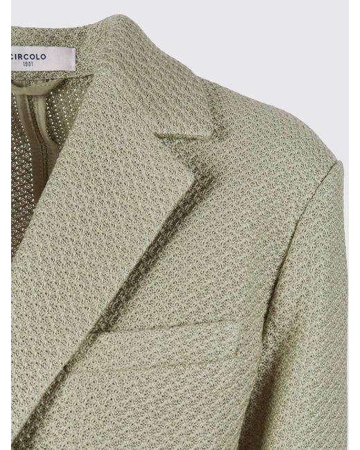Circolo 1901 Green Single Breasted Cotton Blazer
