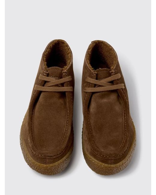 Camper Brown Flat Ankle Boot