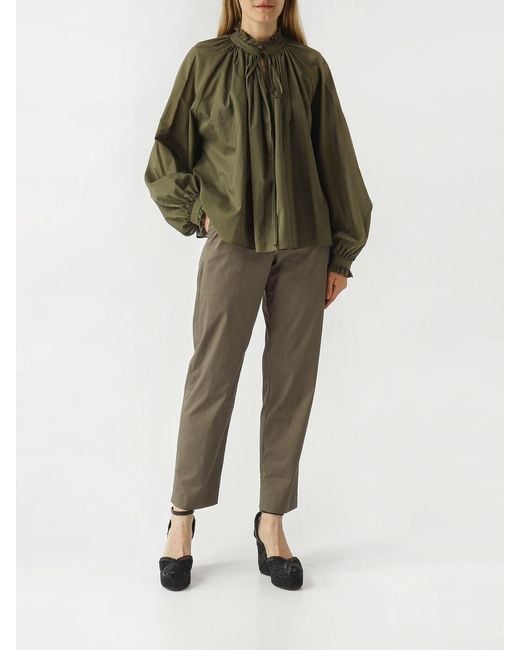 PT Torino Natural Stretch Cotton Blend Cropped Trousers