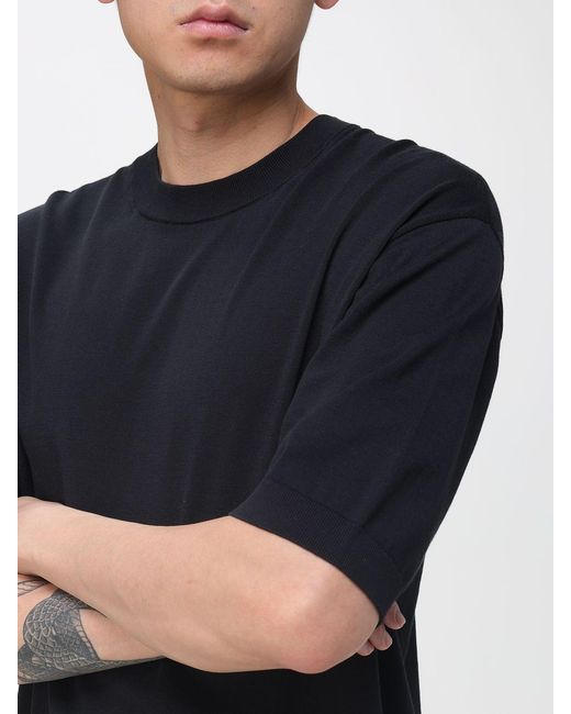 T-Shirt Basic di Laneus in Black da Uomo