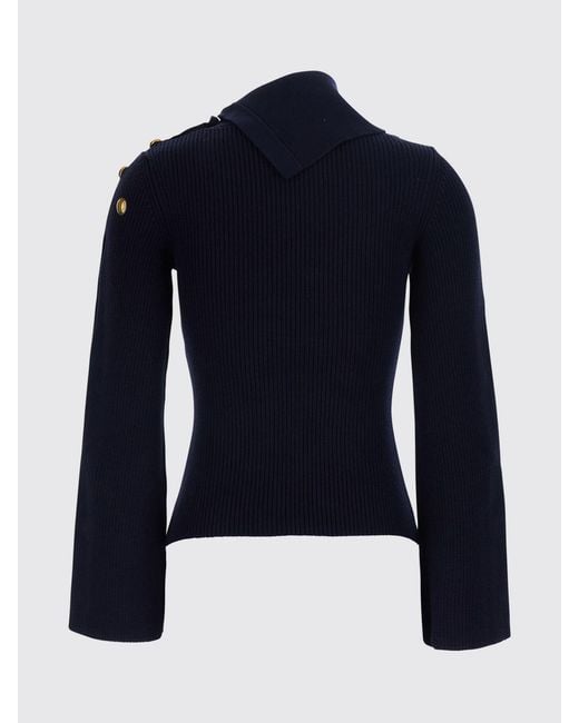 Elisabetta Franchi Blue Slim Fit Viscose Jersey Turtleneck Jumper