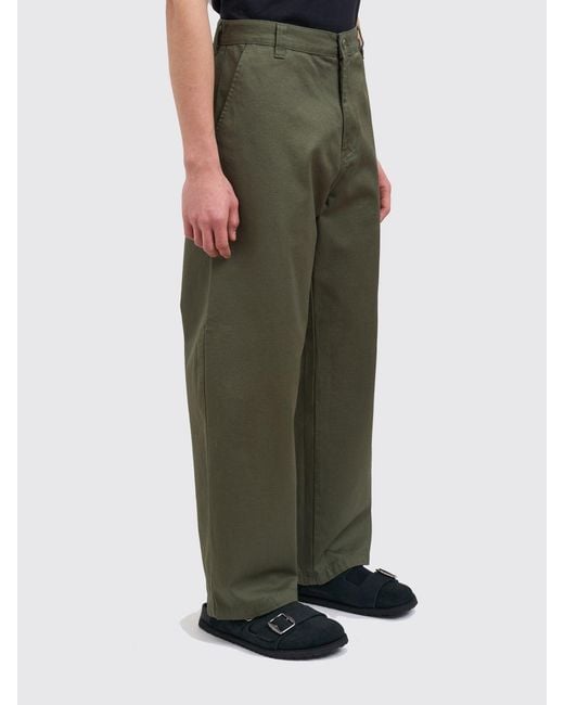 Carhartt Green Cotton Wide Leg Trousers for men