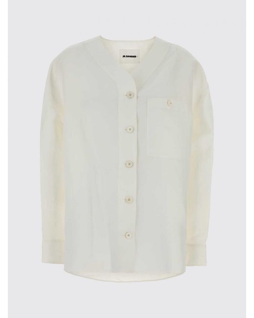 Jil Sander White Linen Shirt