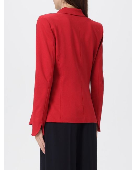 Emporio Armani Red Veste À Simple Boutonnage Et Design Drapé