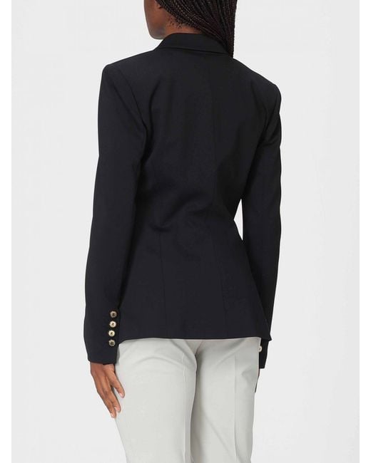 Pinko Black Single-Breasted Viscose Blazer