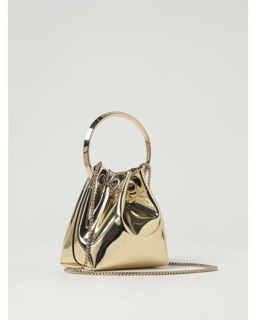 Jimmy Choo Metallic Bon Bon Laminated Patent Leather Bag