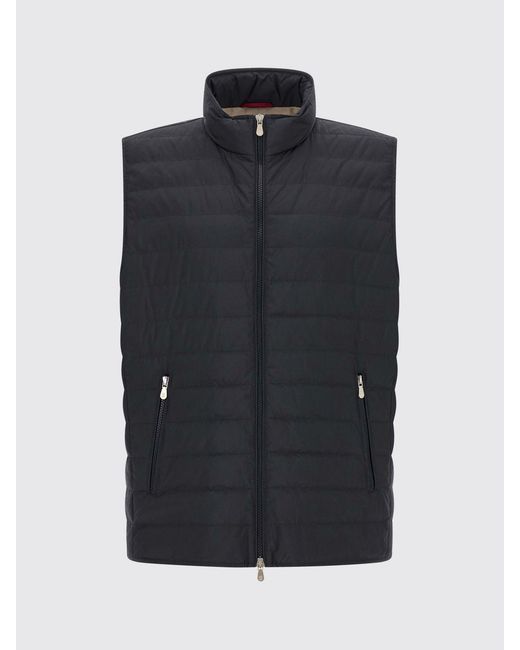 Brunello Cucinelli Blue Quilted Gilet for men