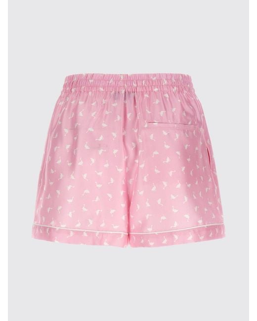 Moschino Couture Pink Printed Silk Shorts
