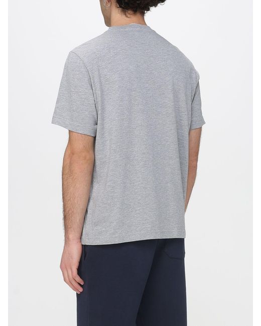 Autry Gray Cotton T-Shirt With Mini Logo for men