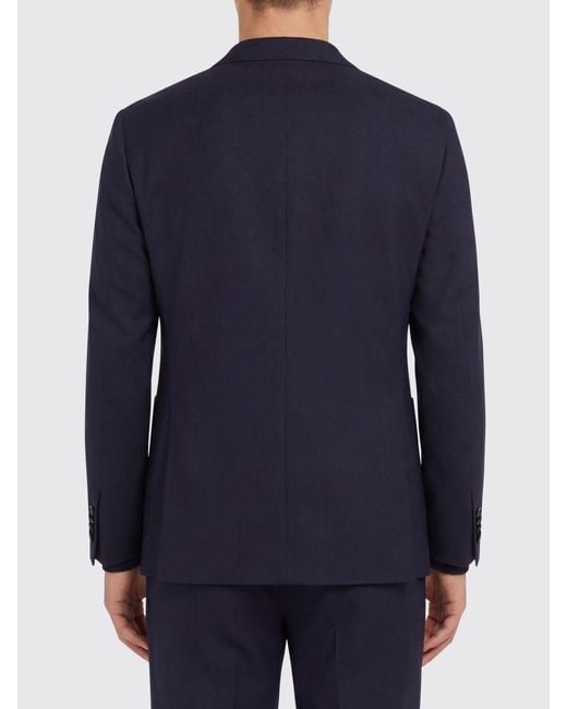 Tagliatore Blue Wool And Cashmere Single-Breasted Blazer for men