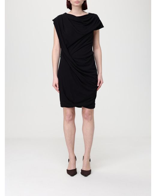 Entire studios Black Draped Jersey Twist Mini Dress