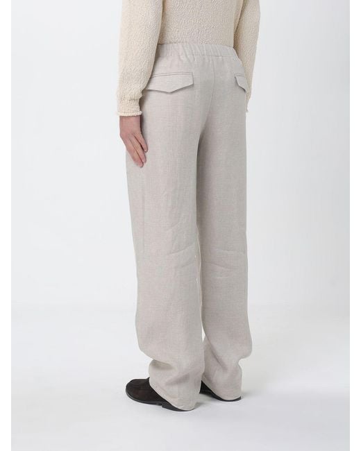 Lardini Gray Cotton Wide-Leg Trousers for men