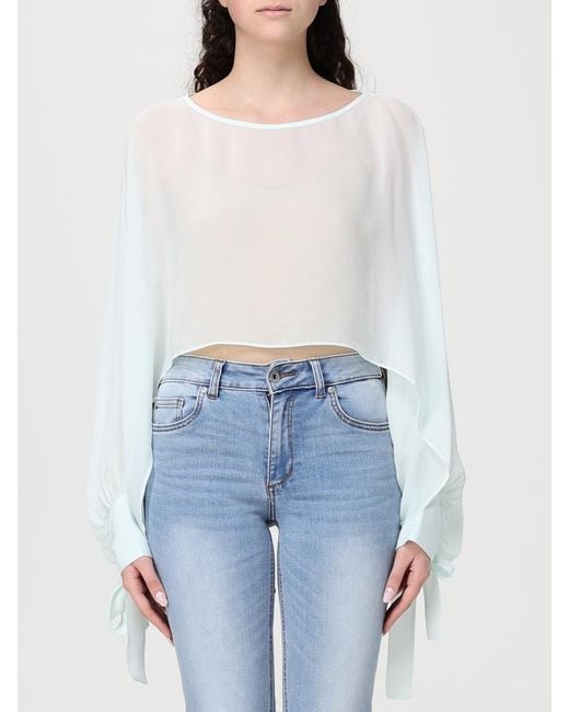 Twinset Blue Viscose Blouse
