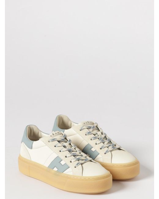 Hogan Natural Crosswind Leather Sneakers