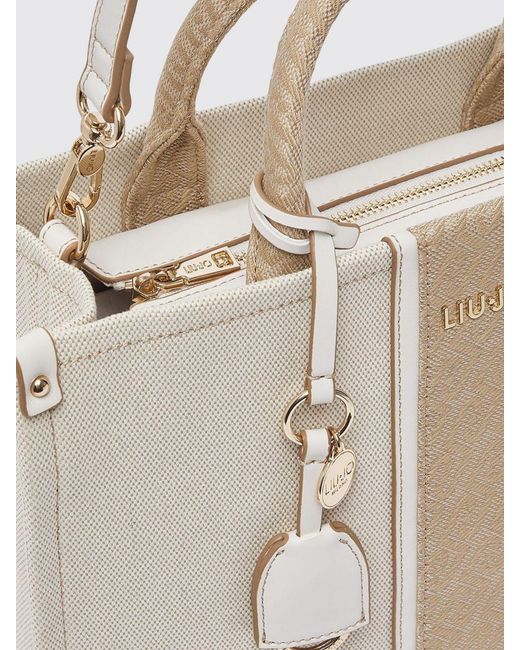 Liu Jo Natural Striped Canvas Bag