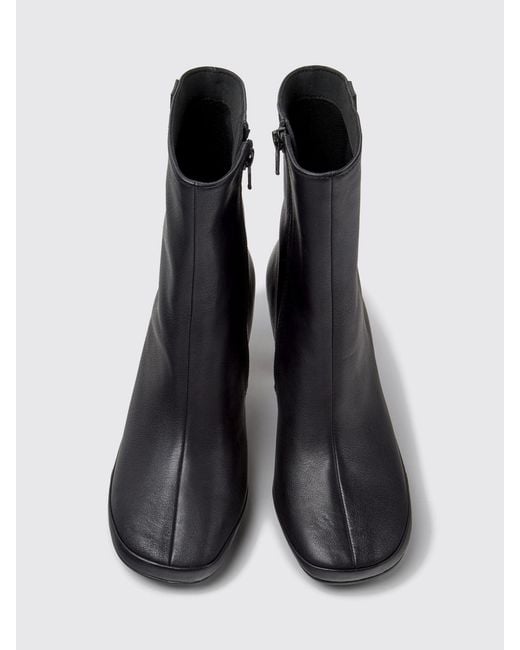 Camper Black Flat Ankle Boot