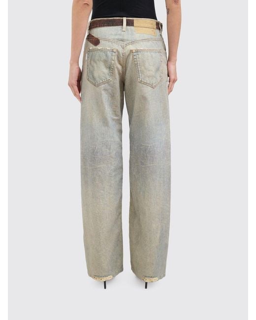 Vaqueros De Pierna Ancha De Denim Usado Haikure de color Gray