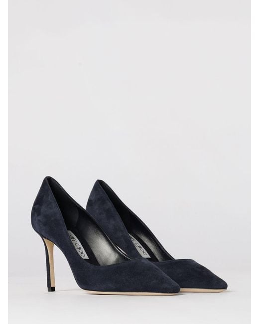 Jimmy Choo Blue Romy Suede Pumps