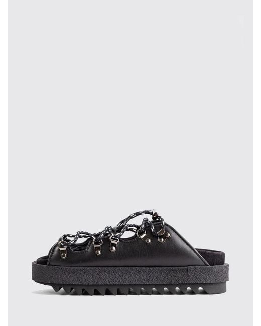 Sacai Black Low-Heeled Platform Sandals