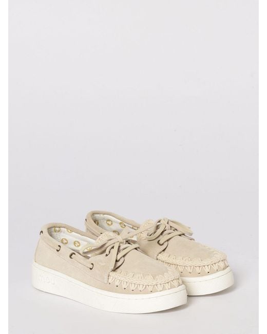 Mou Natural Summer Suede Sneakers